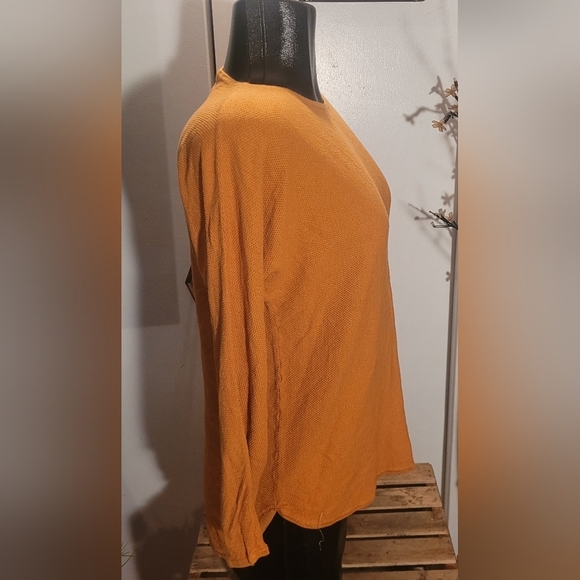 Michael Kors Golden Yellow Long Sleeve Top M - Picture 6 of 7
